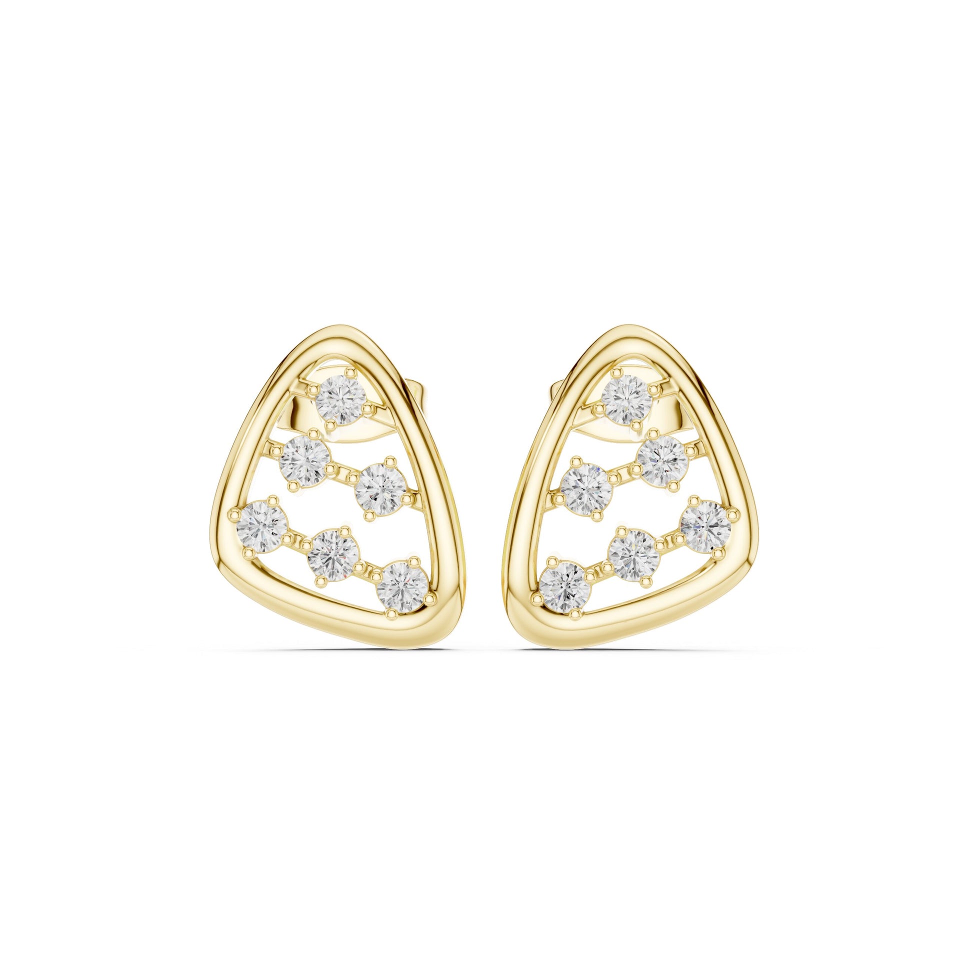 Round Stud Lab Grown Diamond Earrings