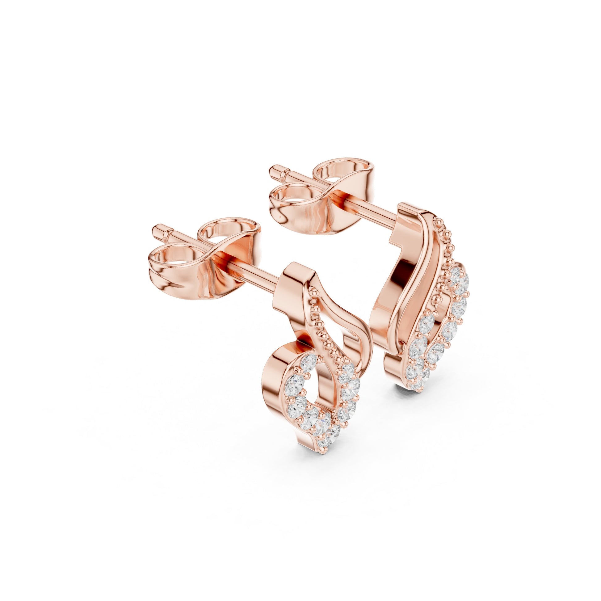Round Stud Lab Grown Diamond Earrings