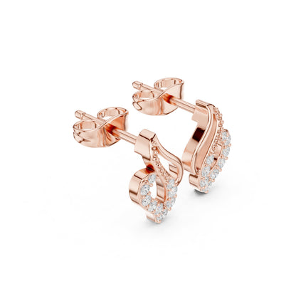 Round Stud Lab Grown Diamond Earrings