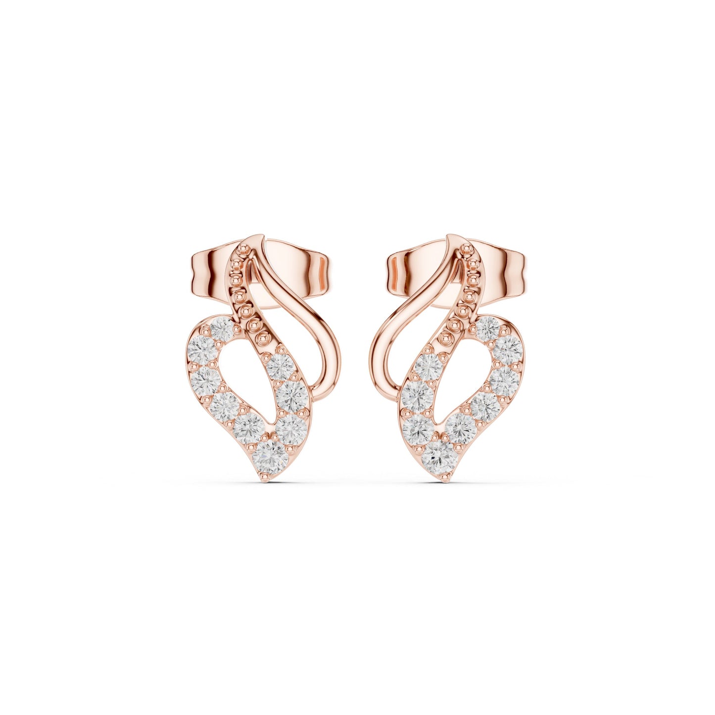 Round Stud Lab Grown Diamond Earrings