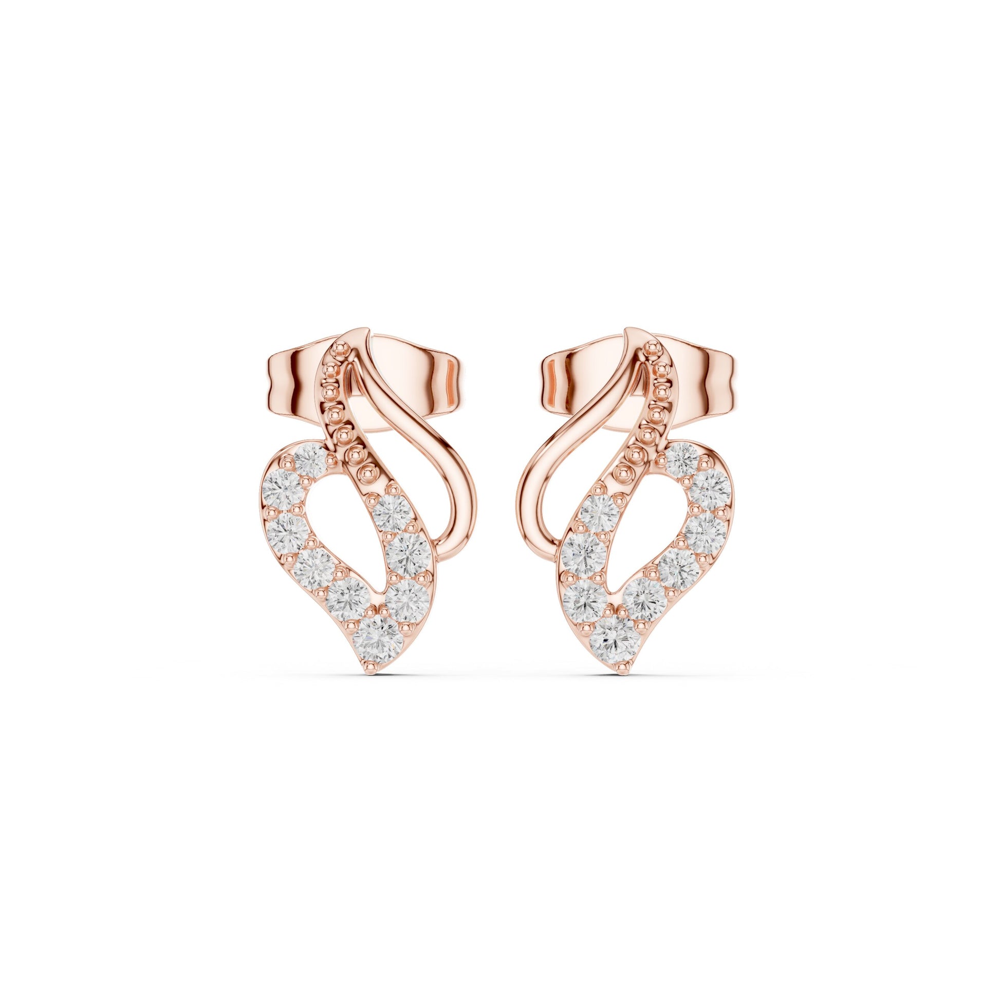 Round Stud Lab Grown Diamond Earrings