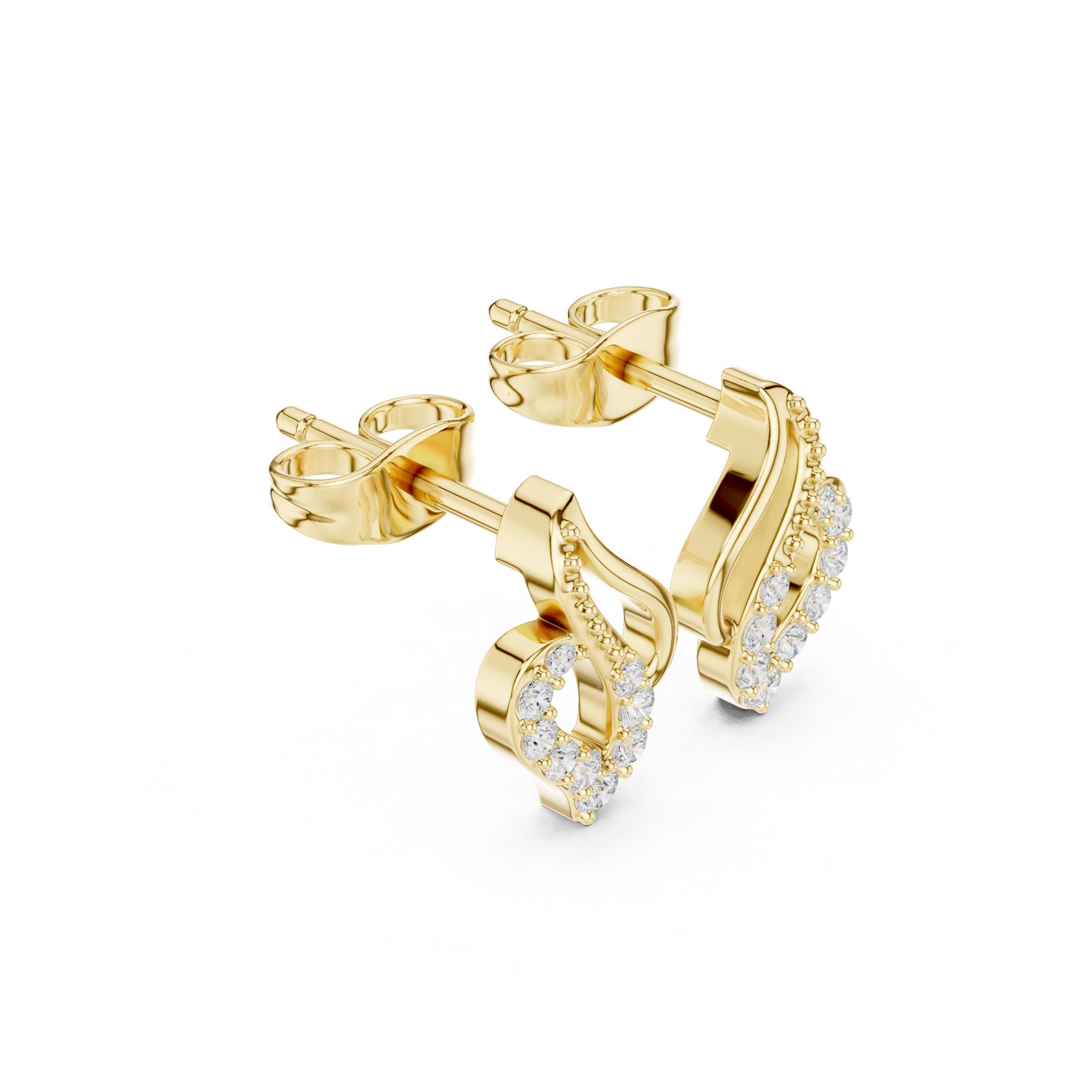 Round Stud Lab Grown Diamond Earrings