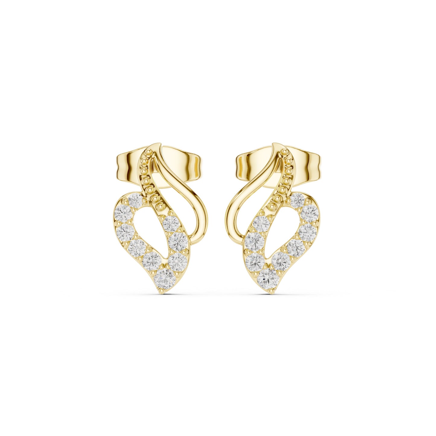 Round Stud Lab Grown Diamond Earrings