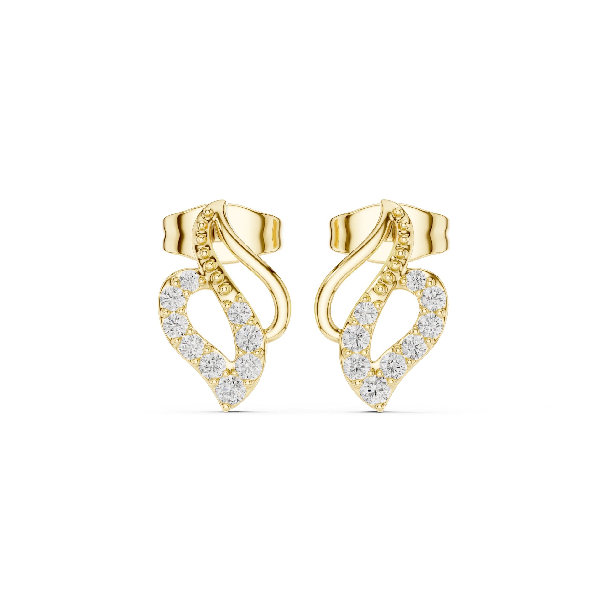 Round Stud Lab Grown Diamond Earrings