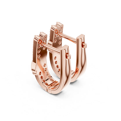 Round Huggie Lab Grown Diamond Earrings