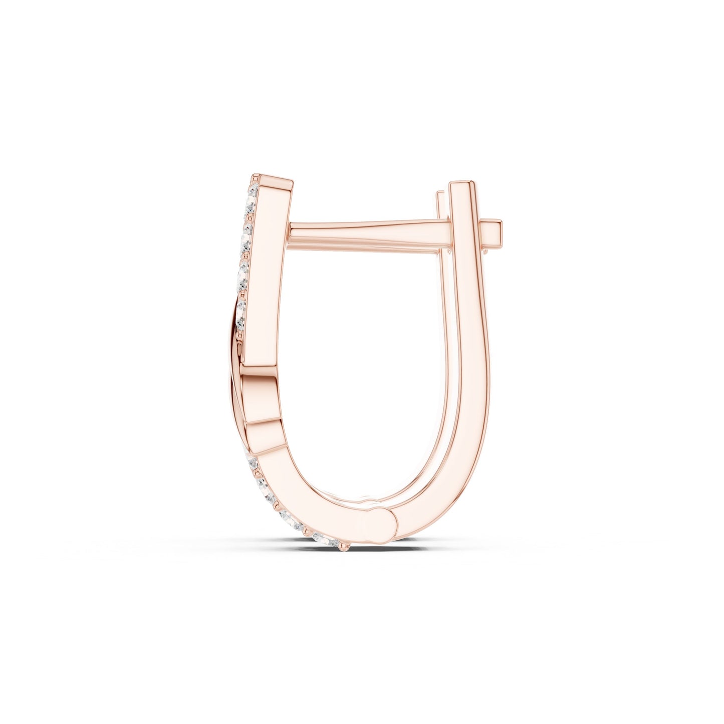 Round Huggie Lab Grown Diamond Earrings
