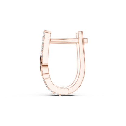 Round Huggie Lab Grown Diamond Earrings