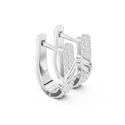 Round Huggie Lab Grown Diamond Earrings