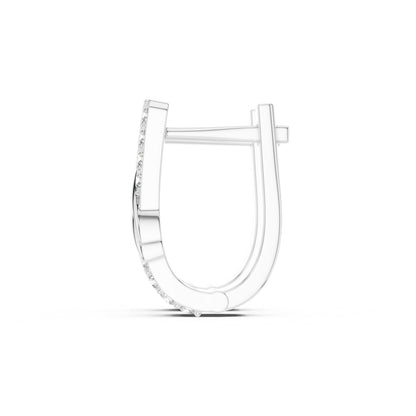 Round Huggie Lab Grown Diamond Earrings