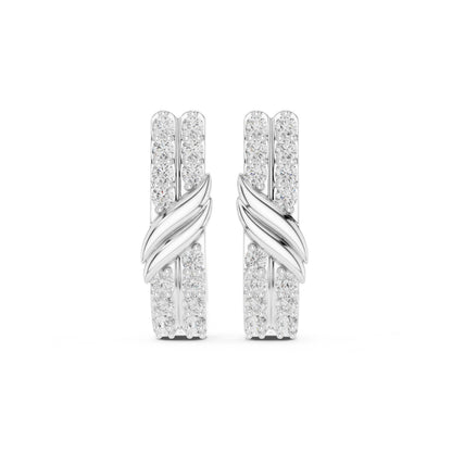 Round Huggie Lab Grown Diamond Earrings