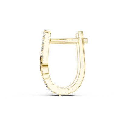Round Huggie Lab Grown Diamond Earrings