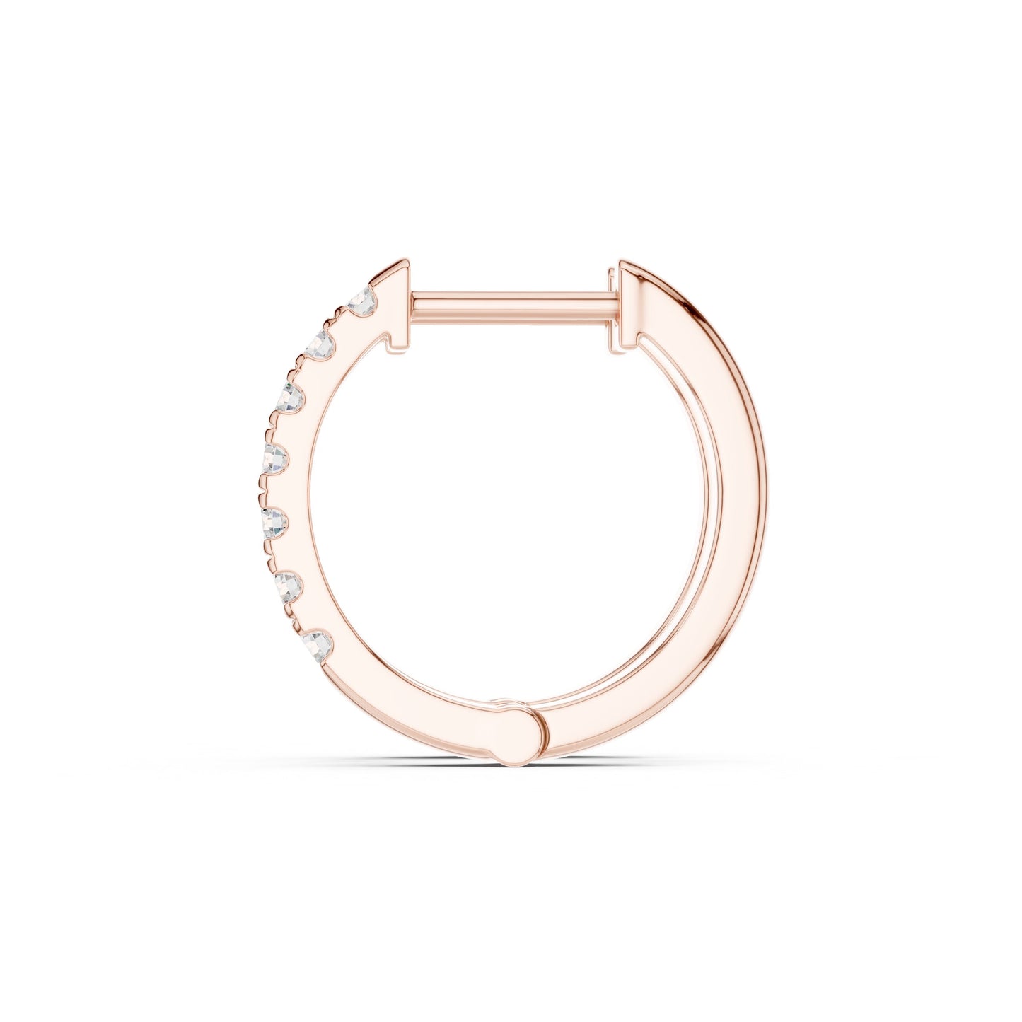 Round Huggie Lab Grown Diamond Earrings