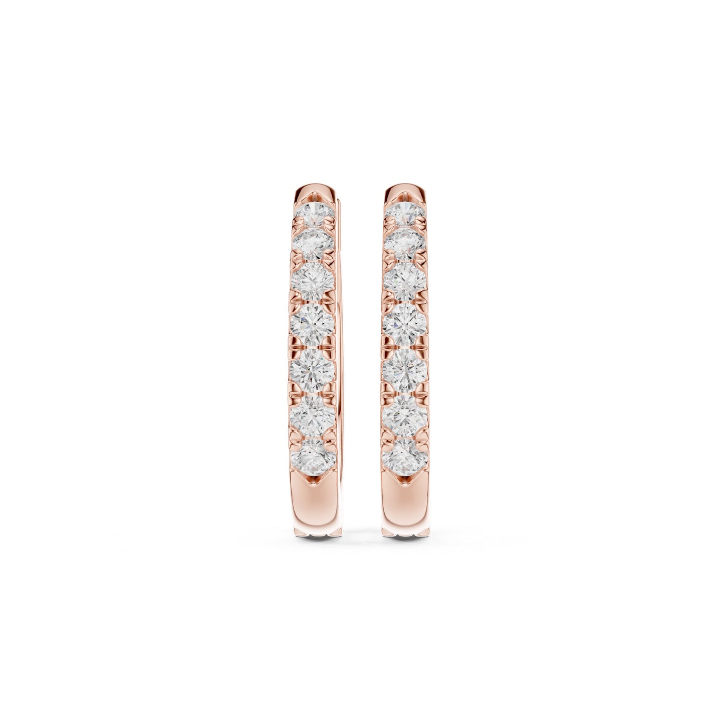 Round Huggie Lab Grown Diamond Earrings