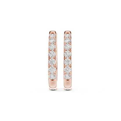 Round Huggie Lab Grown Diamond Earrings