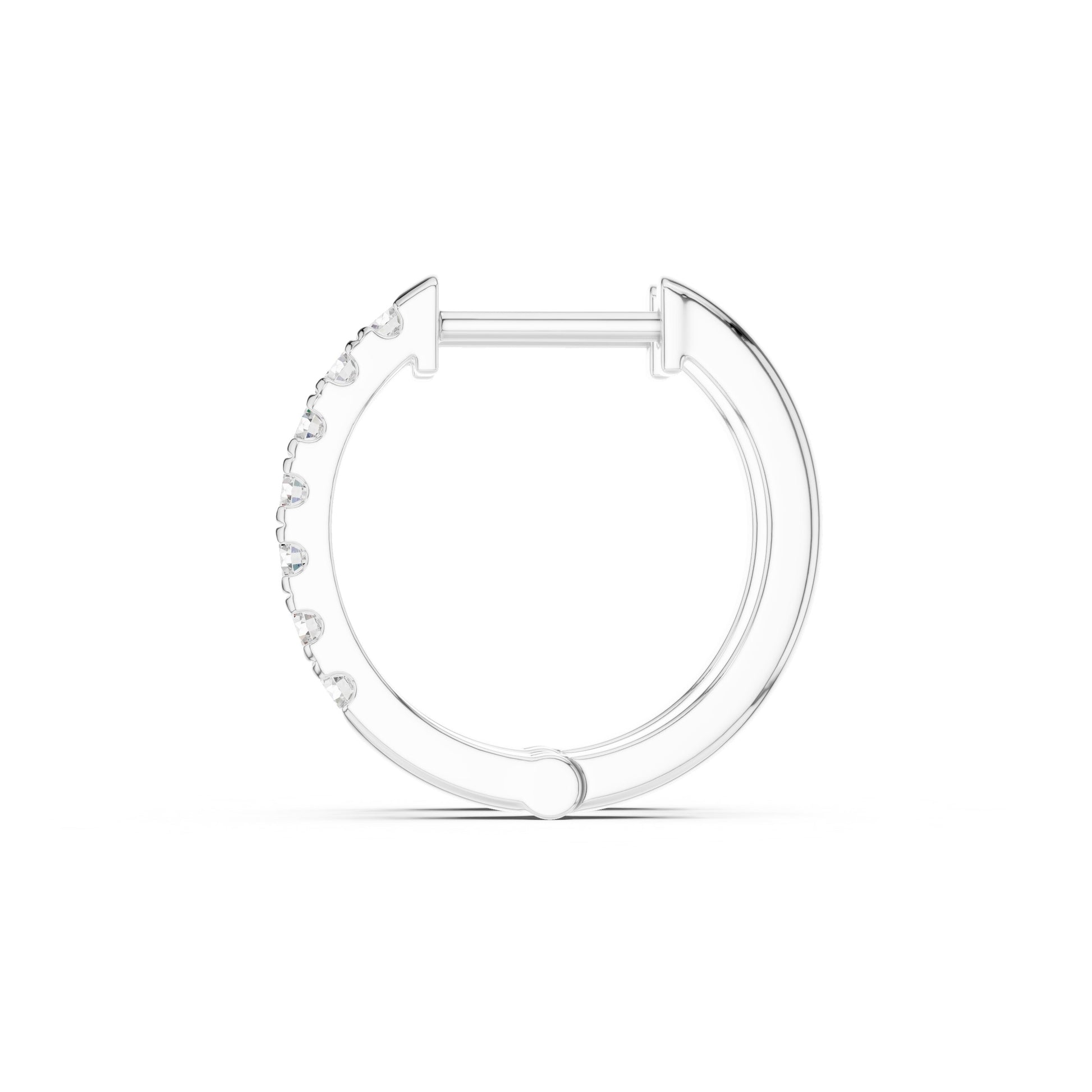 Round Huggie Lab Grown Diamond Earrings