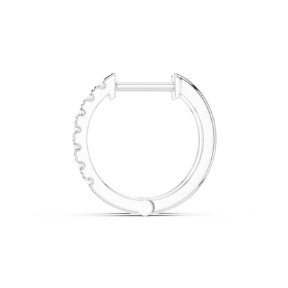 Round Huggie Lab Grown Diamond Earrings
