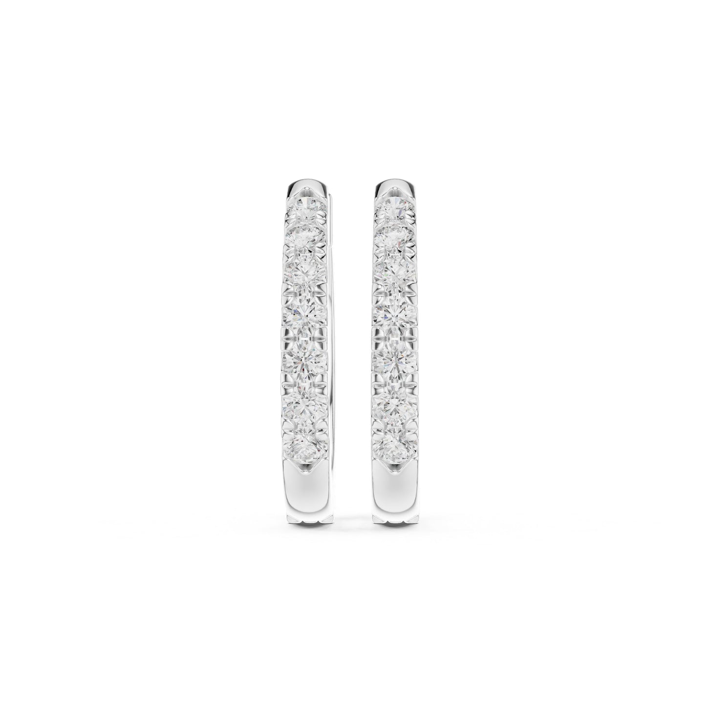 Round Huggie Lab Grown Diamond Earrings