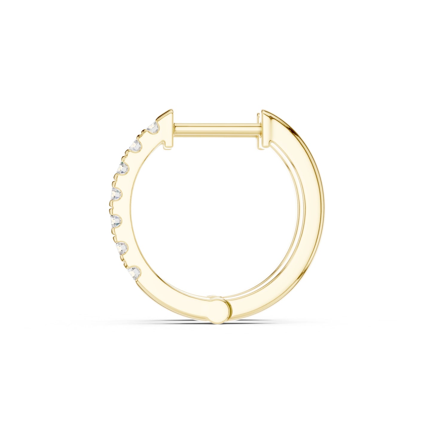 Round Huggie Lab Grown Diamond Earrings