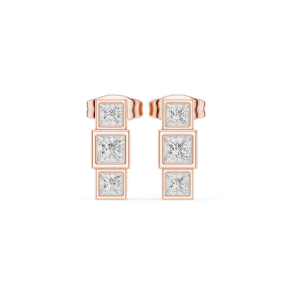 Princess Dangle Lab Grown Diamond Earrings