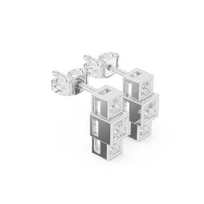 Princess Dangle Lab Grown Diamond Earrings