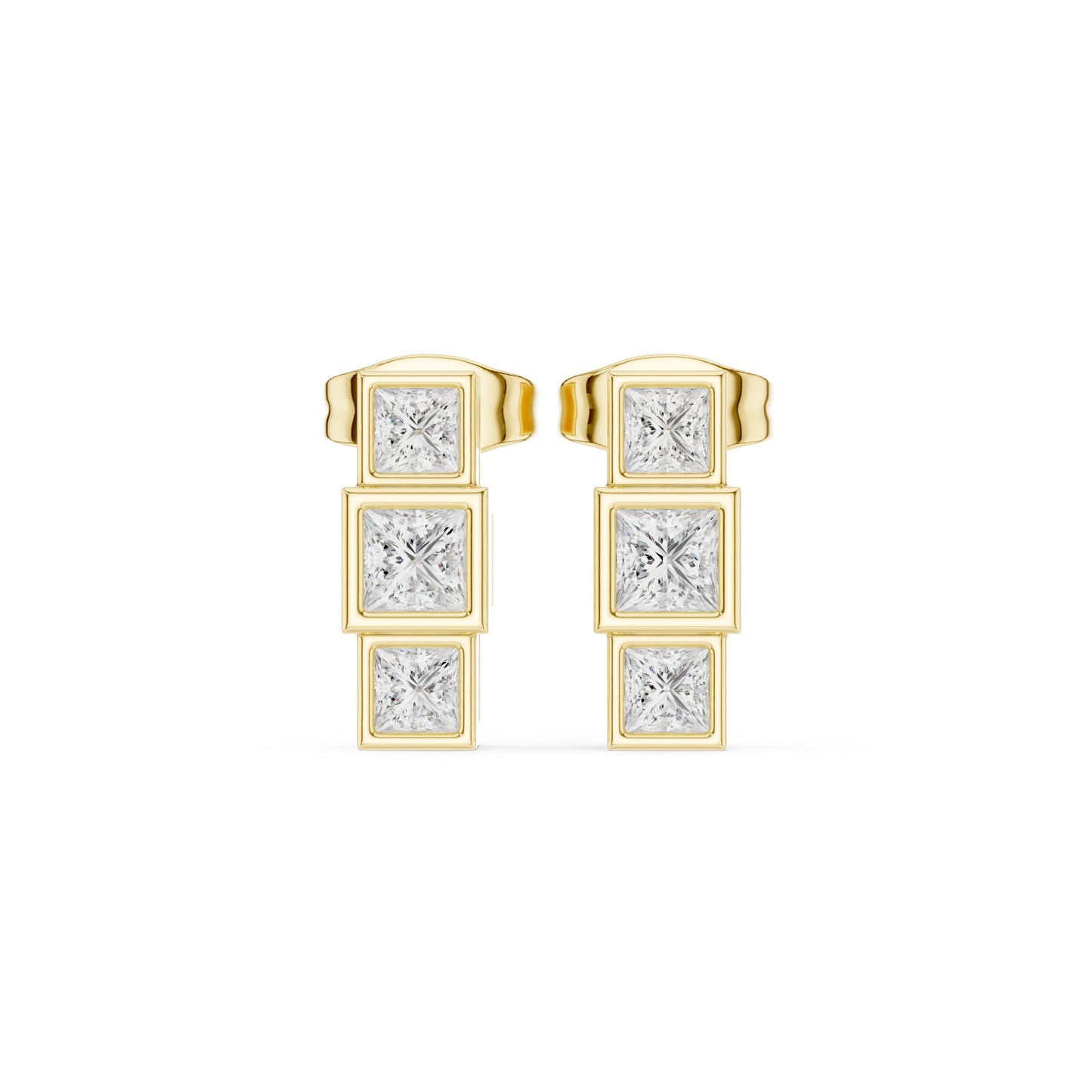 Princess Dangle Lab Grown Diamond Earrings