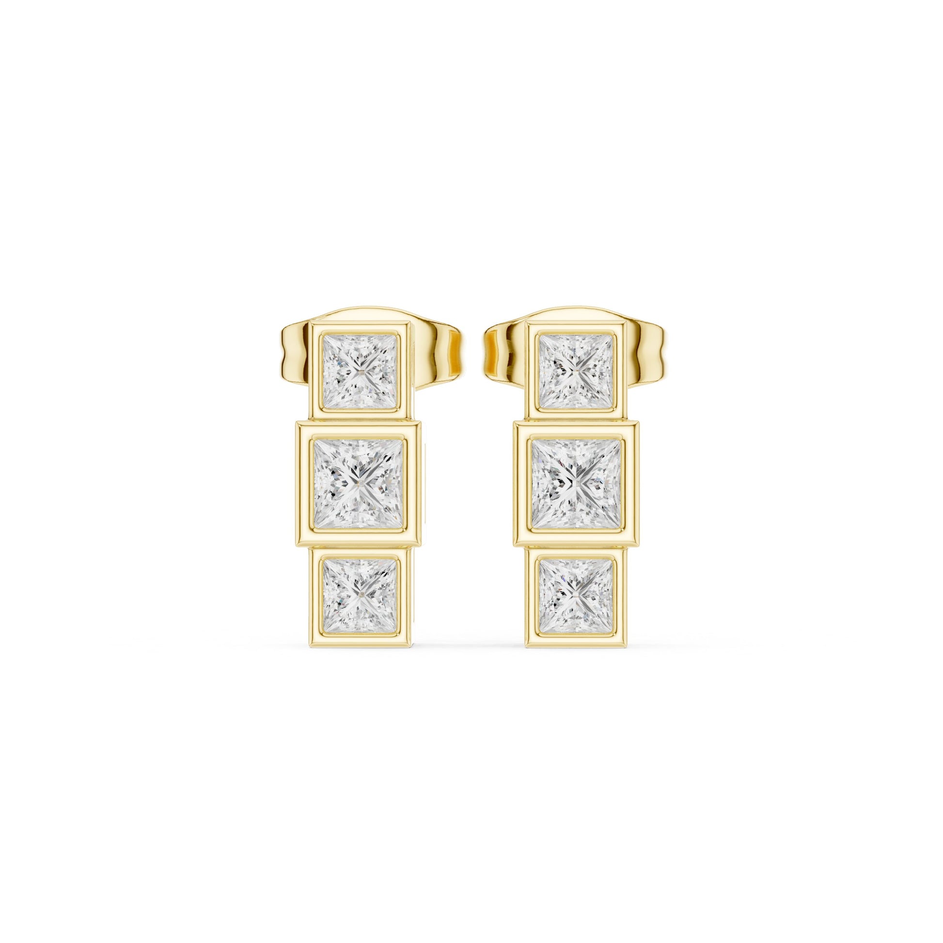 Princess Dangle Lab Grown Diamond Earrings