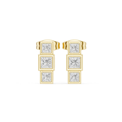 Princess Dangle Lab Grown Diamond Earrings
