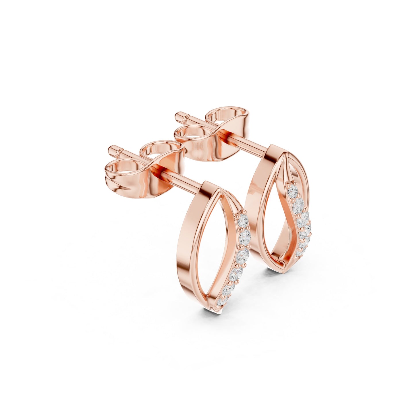 Marquise Stud Lab Grown Diamond Earrings