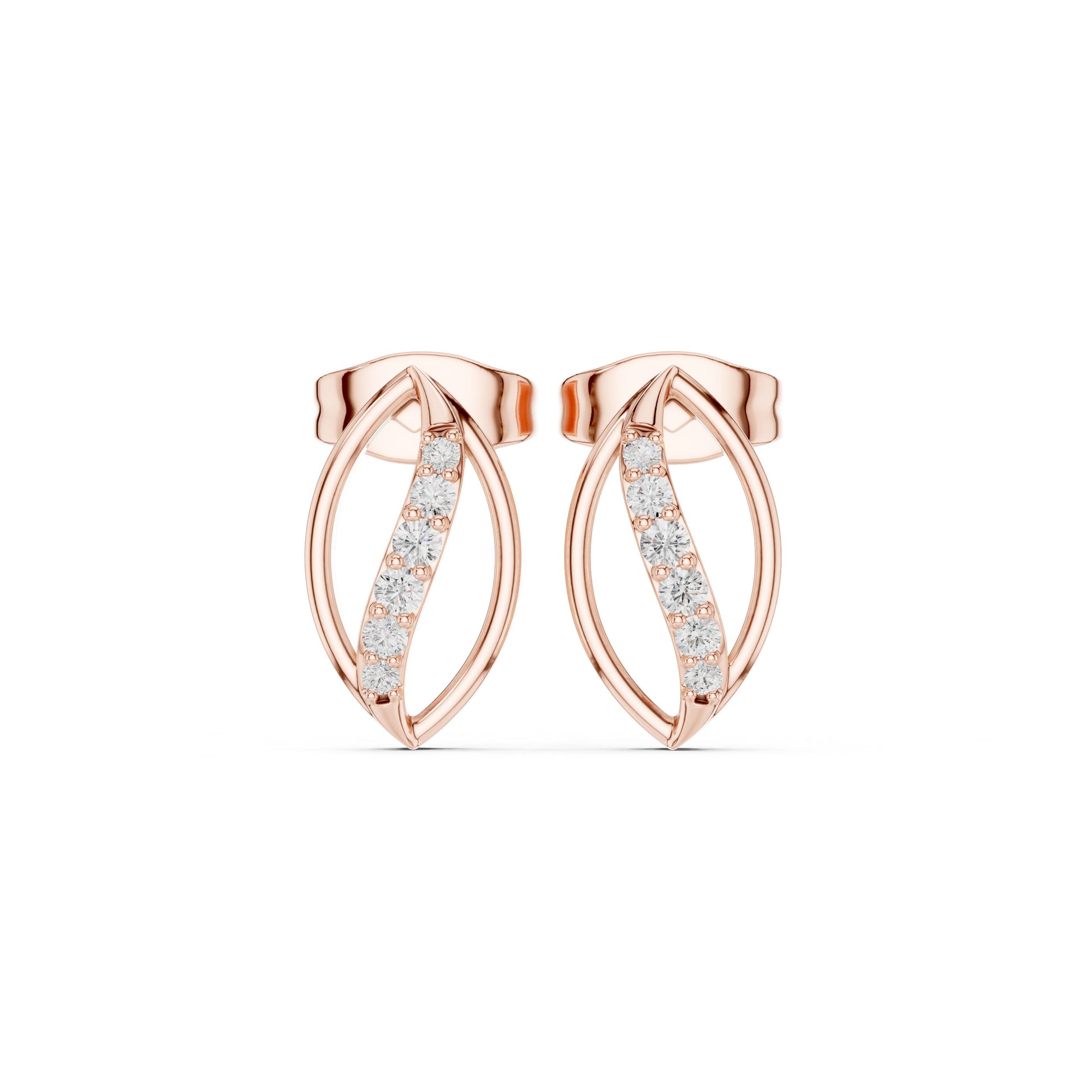 Marquise Stud Lab Grown Diamond Earrings