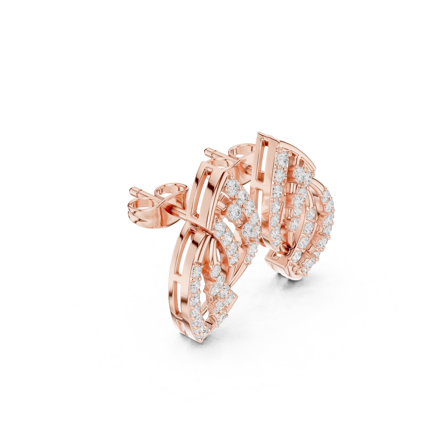 Round Stud Lab Grown Diamond Earrings