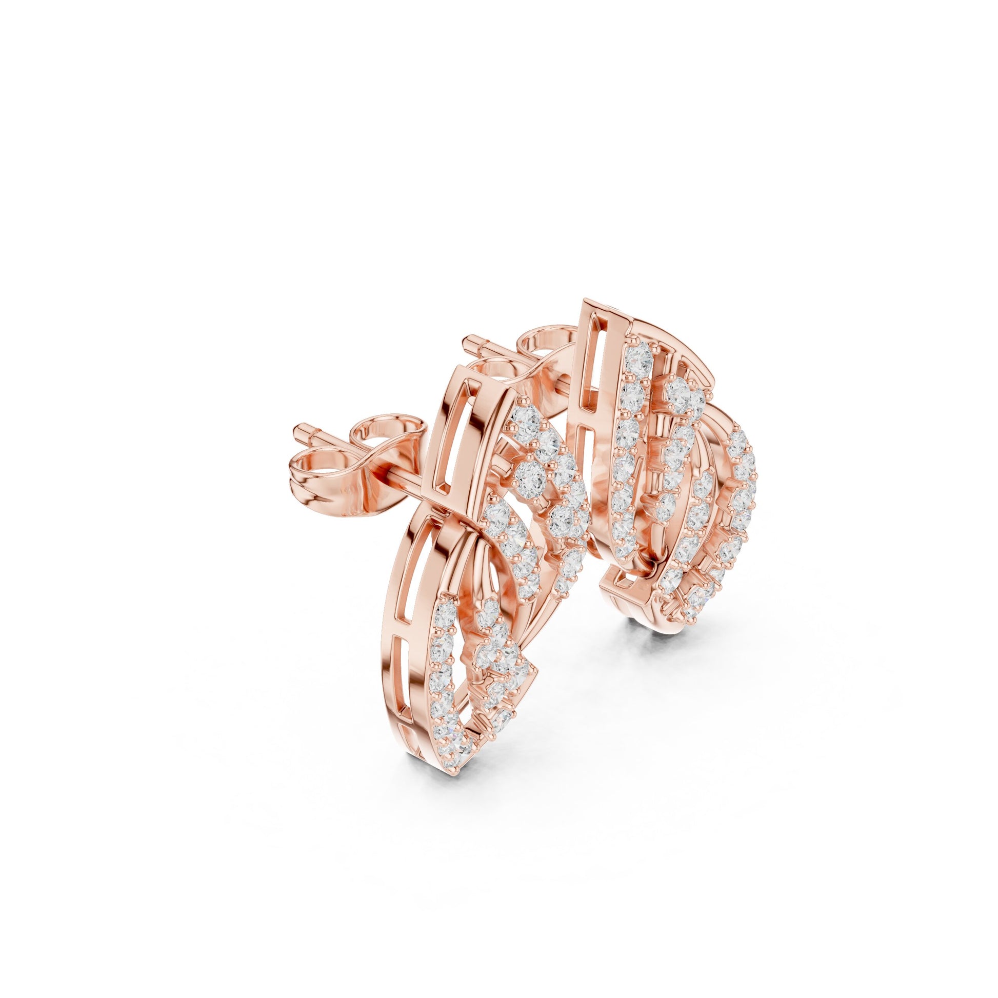 Round Stud Lab Grown Diamond Earrings