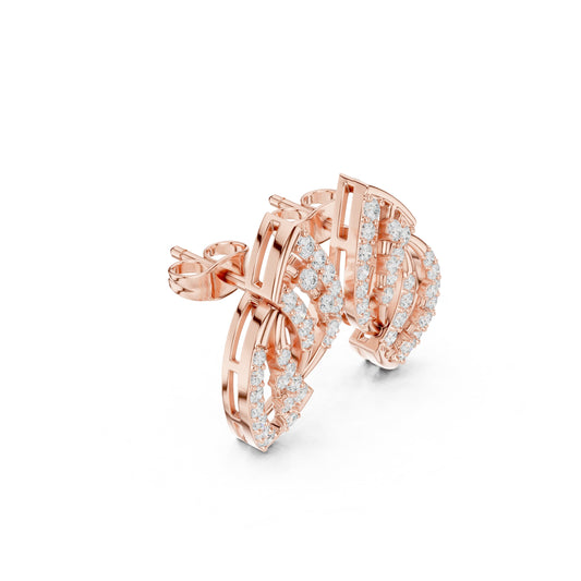 Round Stud Lab Grown Diamond Earrings