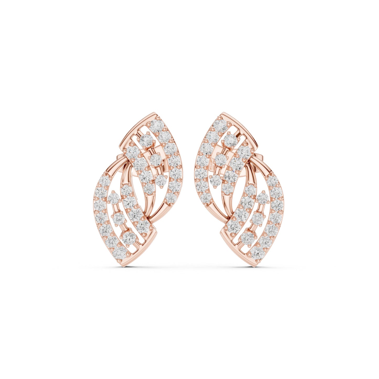 Round Stud Lab Grown Diamond Earrings
