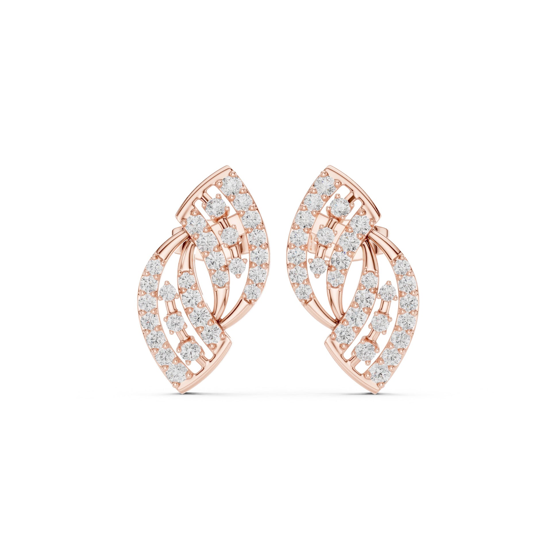 Round Stud Lab Grown Diamond Earrings