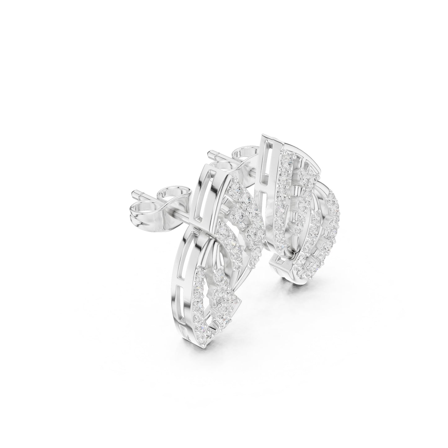 Round Stud Lab Grown Diamond Earrings
