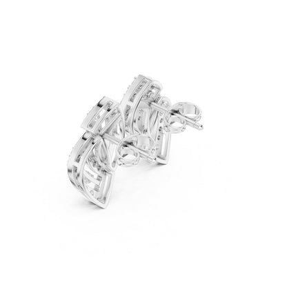 Round Stud Lab Grown Diamond Earrings