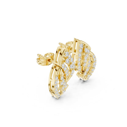 Round Stud Lab Grown Diamond Earrings
