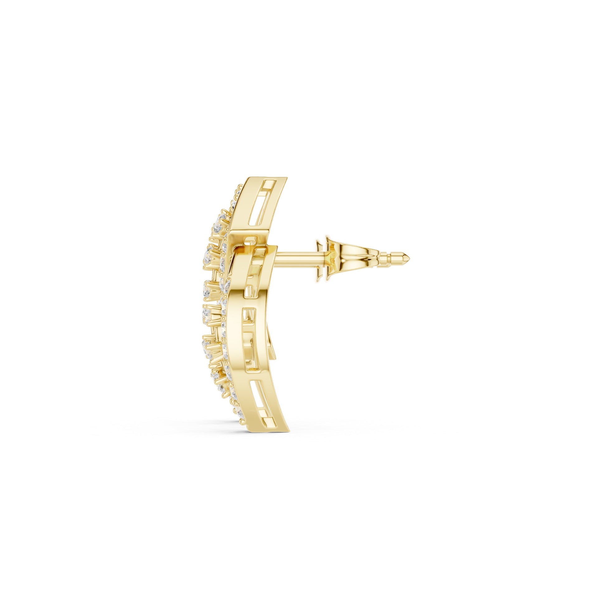 Round Stud Lab Grown Diamond Earrings