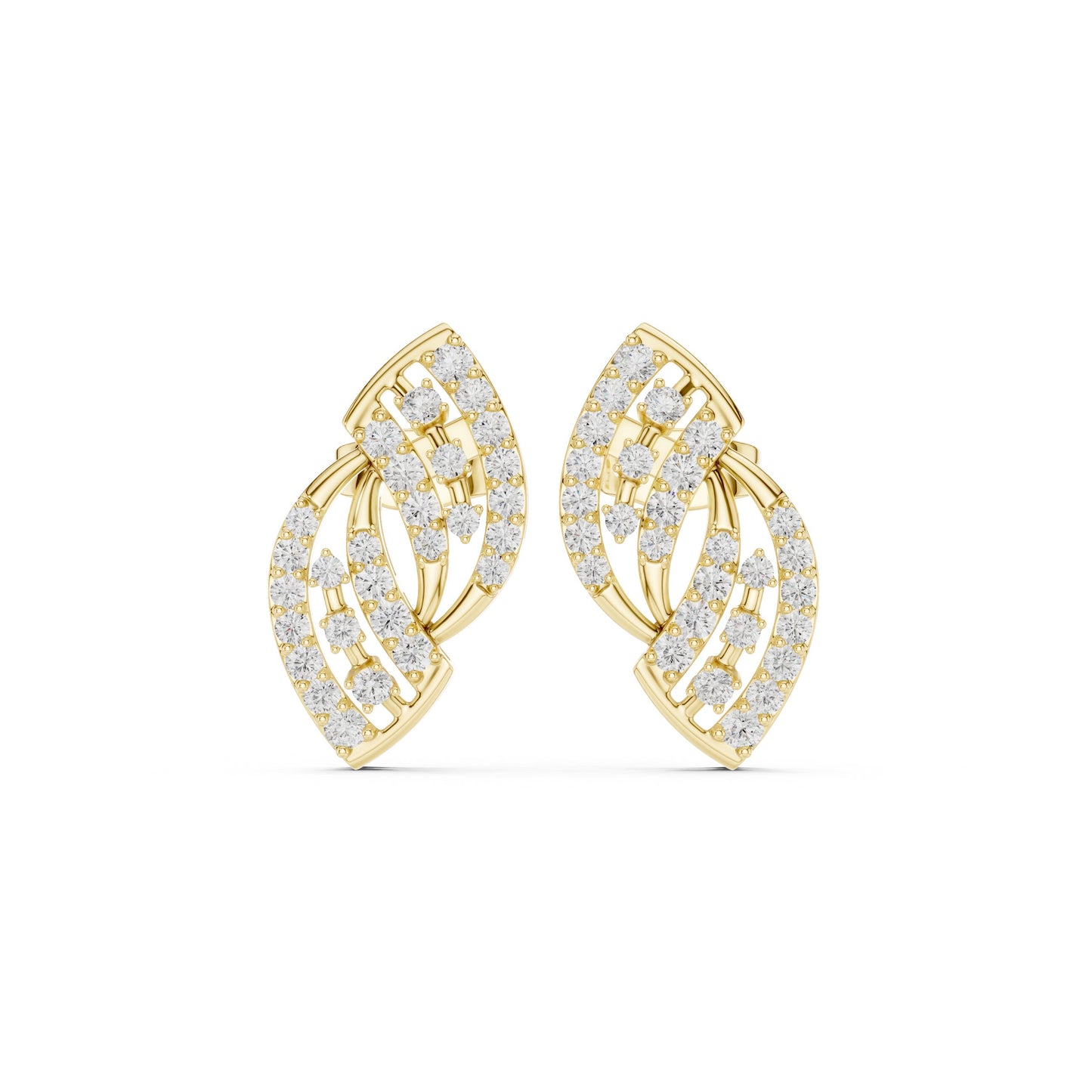 Round Stud Lab Grown Diamond Earrings