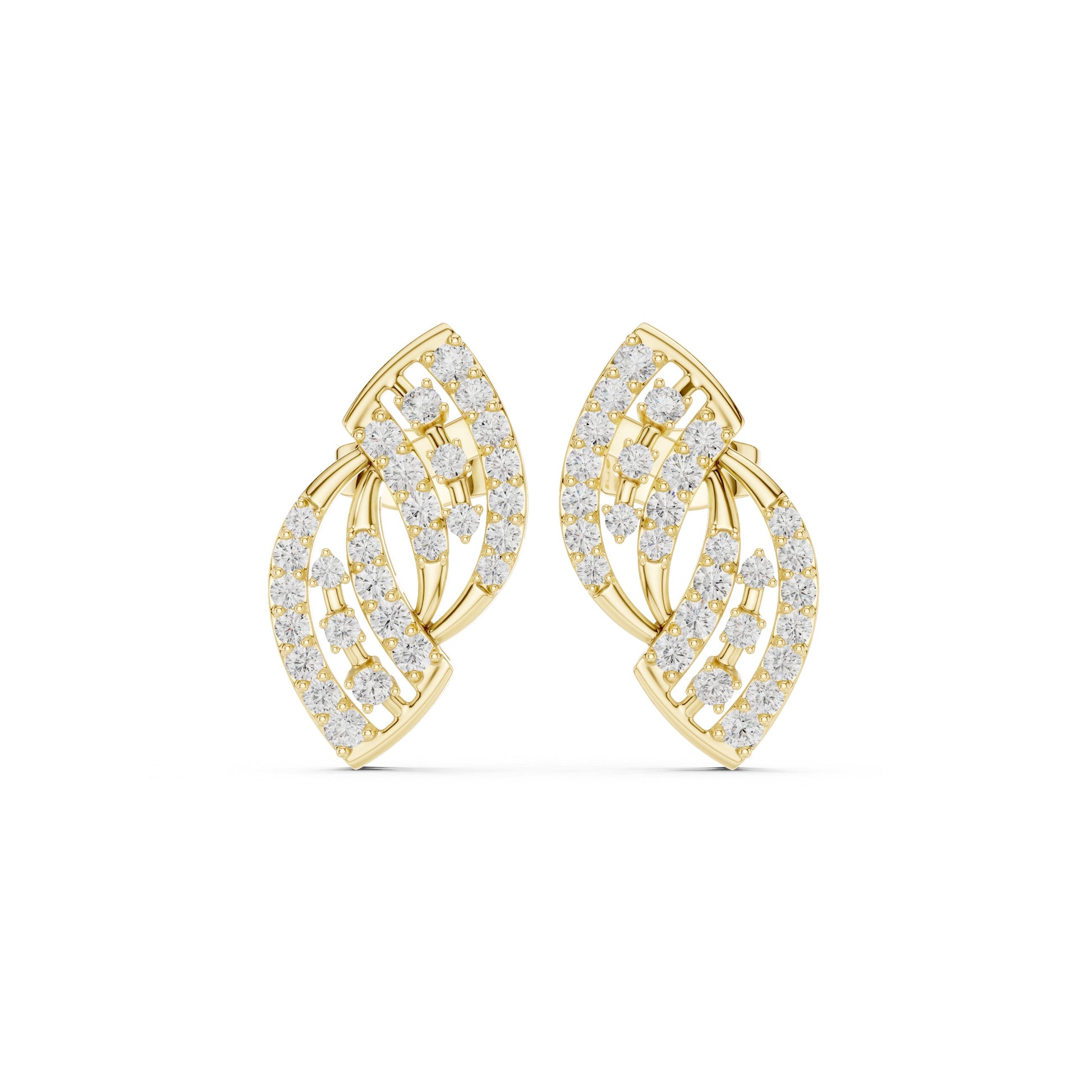 Round Stud Lab Grown Diamond Earrings