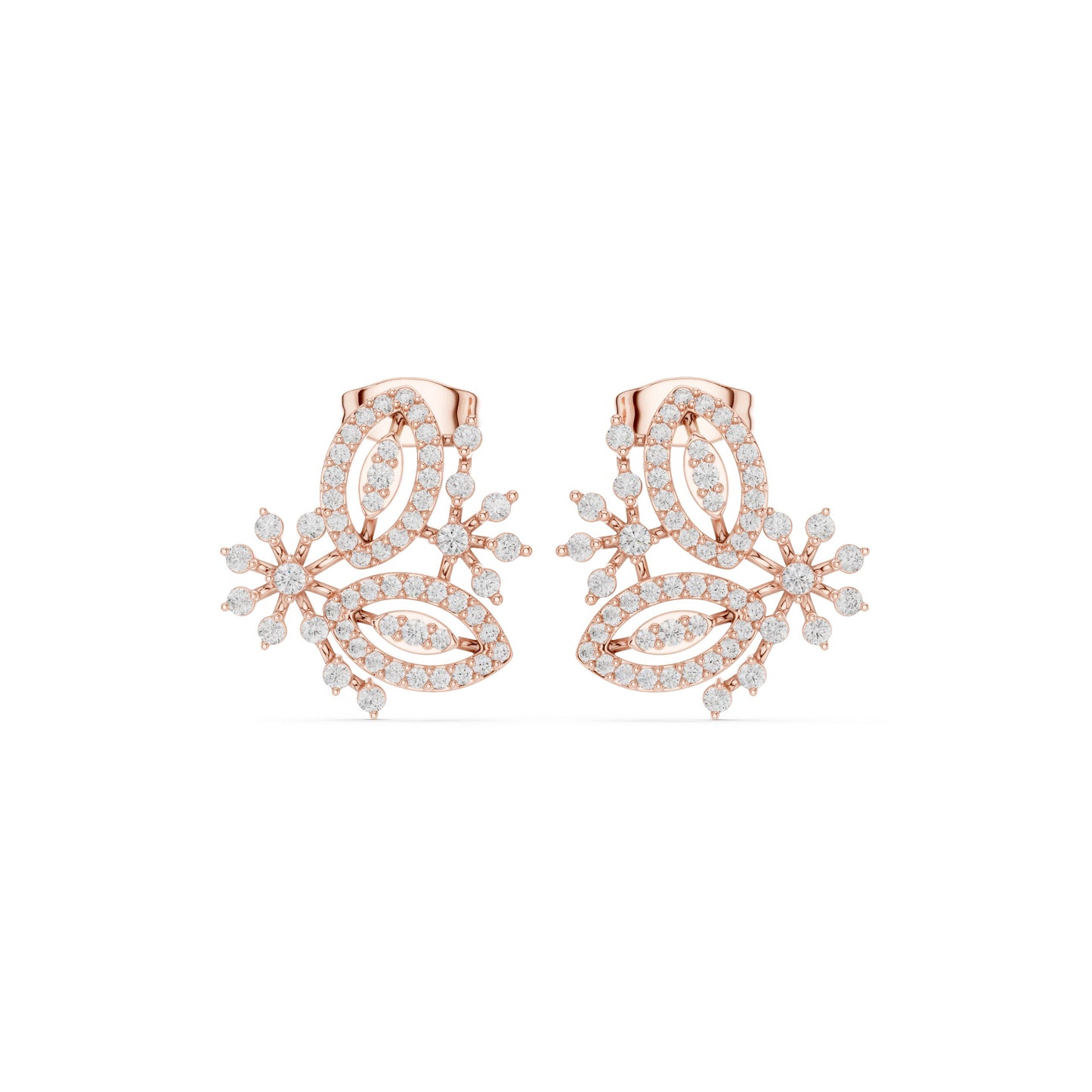 Mixed Shape Lab Grown Diamond Stud Earrings