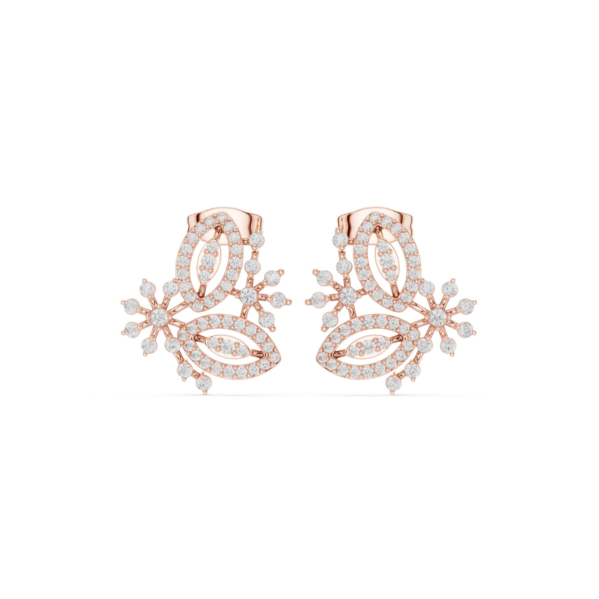 Mixed Shape Lab Grown Diamond Stud Earrings