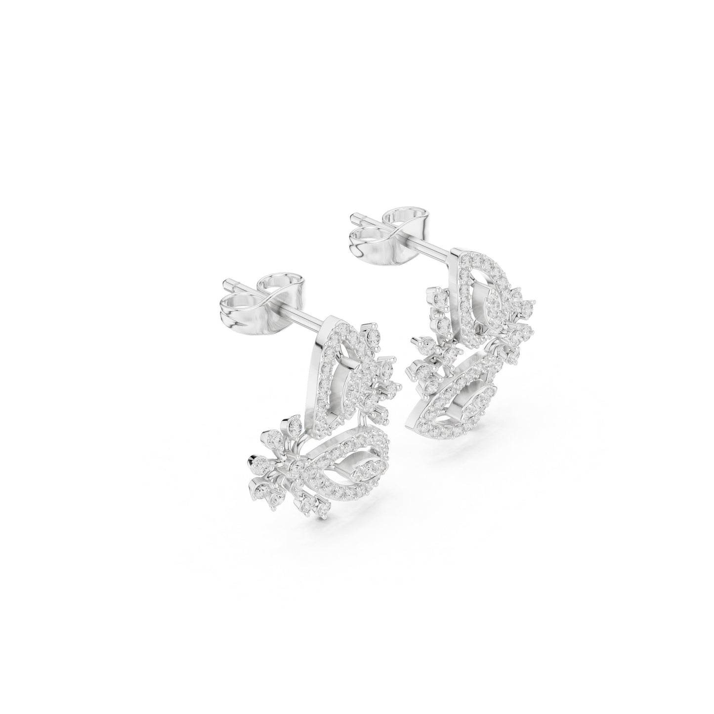 Mixed Shape Lab Grown Diamond Stud Earrings
