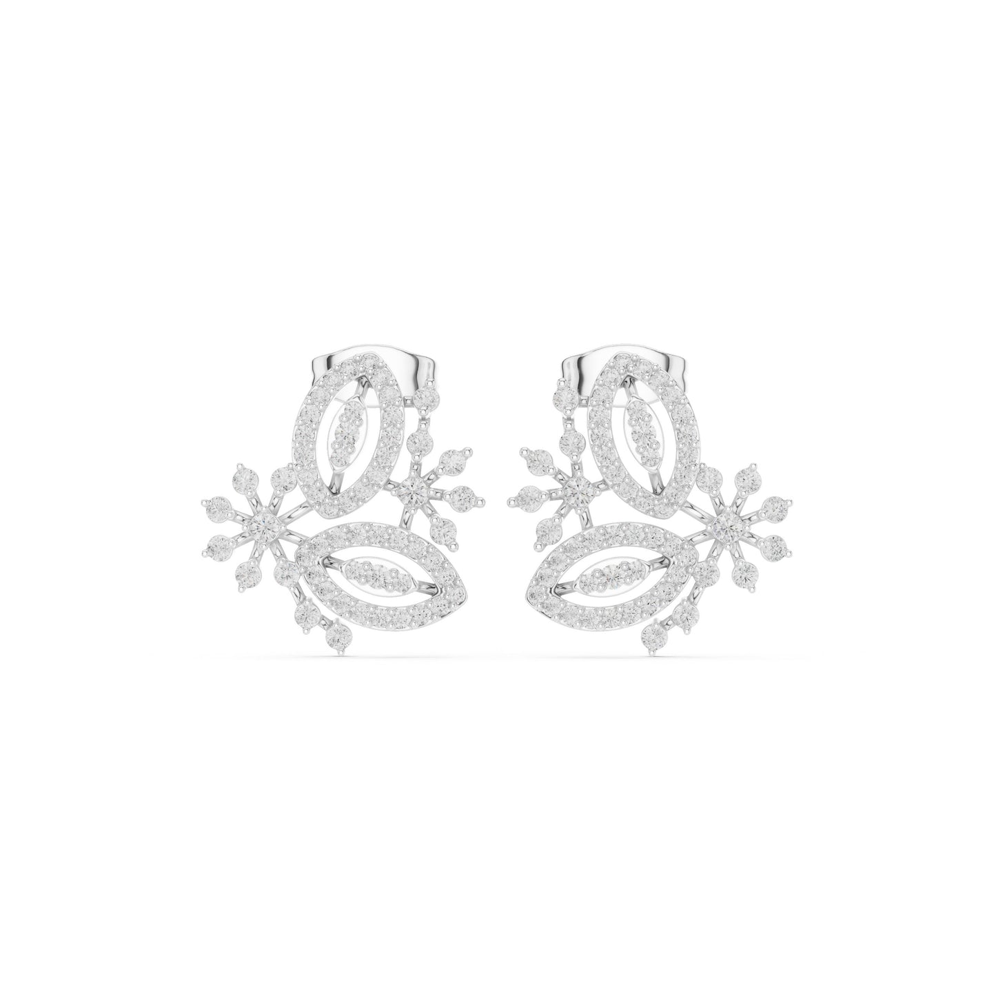 Mixed Shape Lab Grown Diamond Stud Earrings