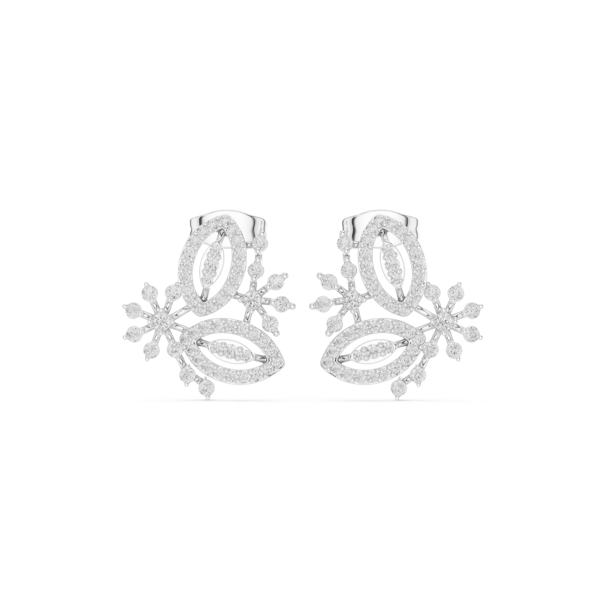 Mixed Shape Lab Grown Diamond Stud Earrings