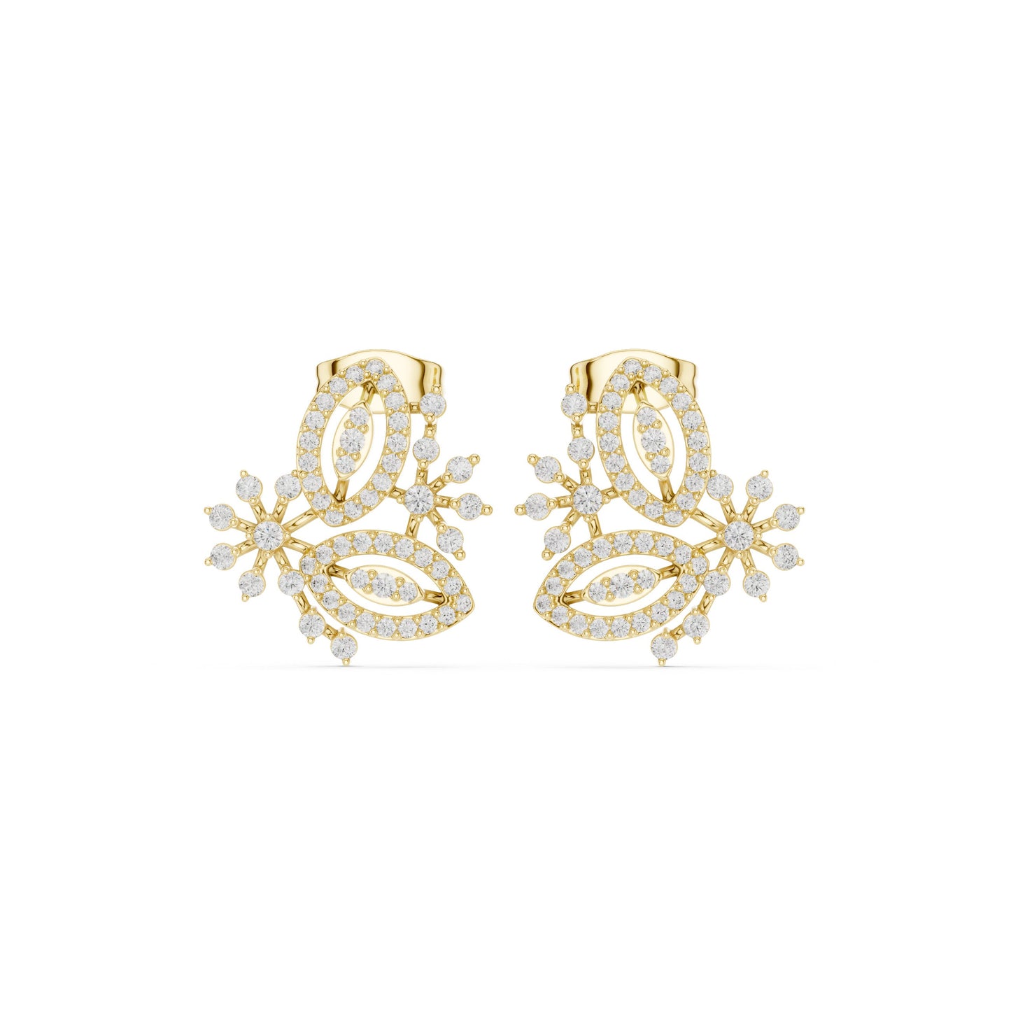 Mixed Shape Lab Grown Diamond Stud Earrings