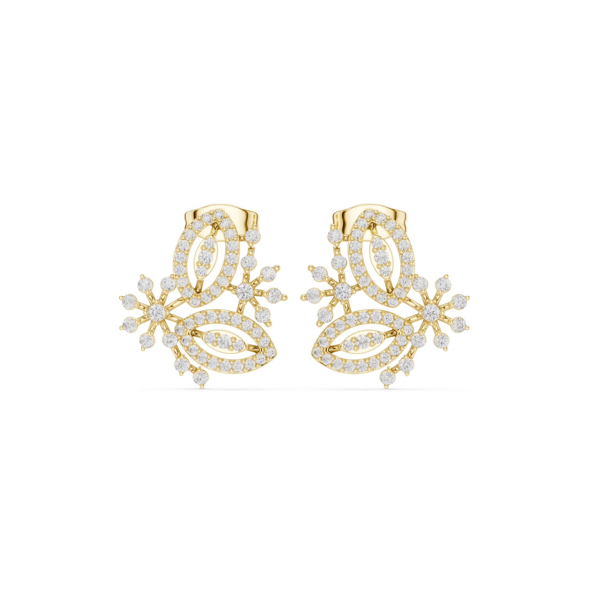 Mixed Shape Lab Grown Diamond Stud Earrings