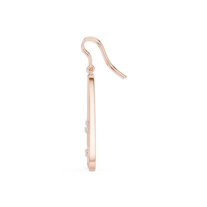 Round Dangle Lab Grown Diamond Earrings