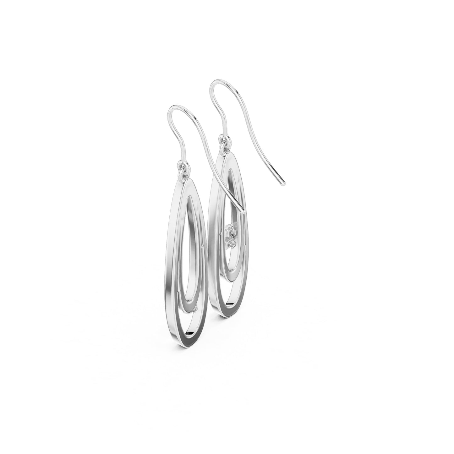 Round Dangle Lab Grown Diamond Earrings