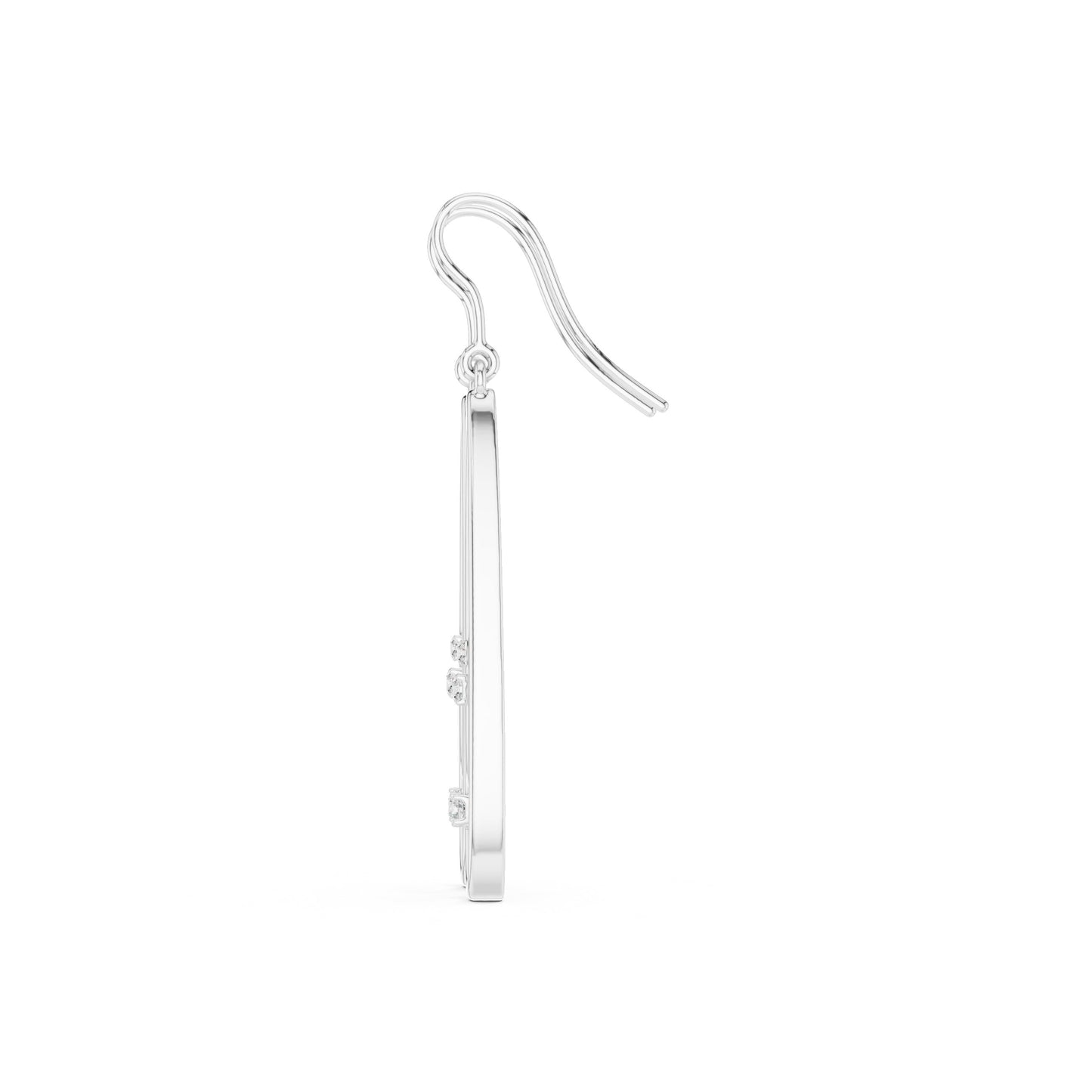 Round Dangle Lab Grown Diamond Earrings